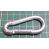 Carabiner 60 mm x 6 mm galvanized 