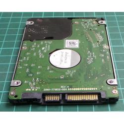 Complete Disk, PCB: 2060-771852-004 Rev A, WD5000LPVT, WD Blue, WD5000LPVT-08G33,500GB, 2.5", SATA