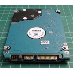 Complete Disk, PCB: G002825A, MK5075GSX, TOSHIBA, HDD2L03 B UL01 T, 500GB, 2.5", SATA