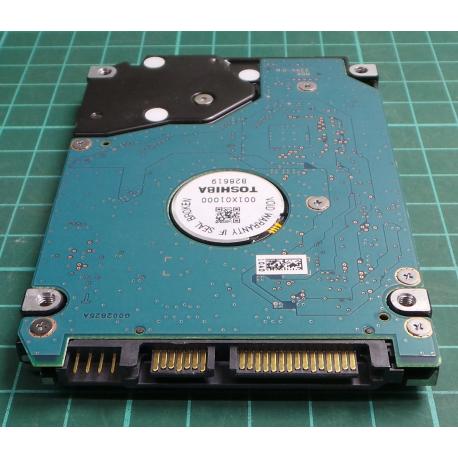 Complete Disk, PCB: G002825A, MK5075GSX, TOSHIBA, HDD2L03 B UL01 T, 500GB, 2.5", SATA