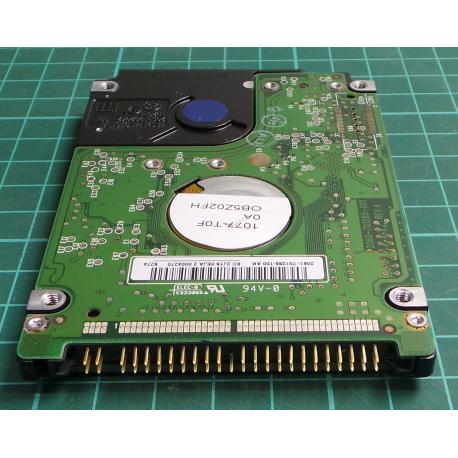 Complete Disk, PCB: 2060-701285-001 Rev A, WD800, WD Scorpio, WD800VE-07HDT0, 80GB, 2.5", IDE