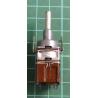 Potentiometer, 2x100k, Log + DPST Switch, Shaft 4x13mm