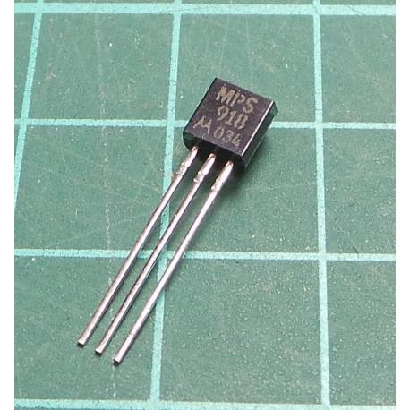 MPS918, 30V, 0.05A, 0.625W, 600Mhz, hFE MIN 20