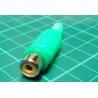 RCA / Phono Socket, In Line, Green