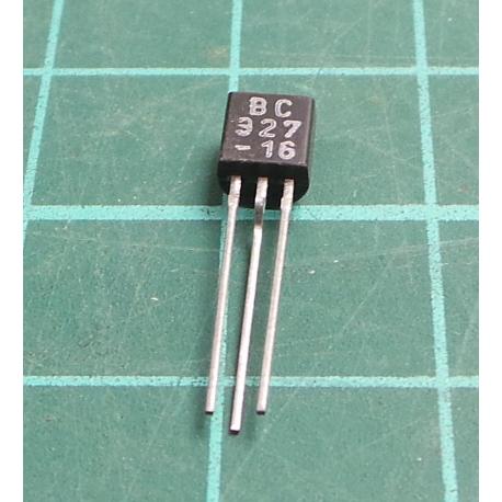 BC327-16, 50V, 0.8A, 0.5W, 60Mhz, hFE MIN 100