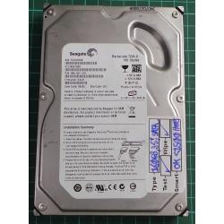 USED, Hard Disk, Seagate, Barracuda 7200.9, ST3160812AS, P/N: 9BD132-151, Firmware: 3.ALH, Desktop, SATA , 160GB