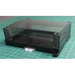 Transparent Cover Mount PLC Din Rail Enclosure Plastic Industrial Electrical Din Rail Enclosure 125x90x40mm