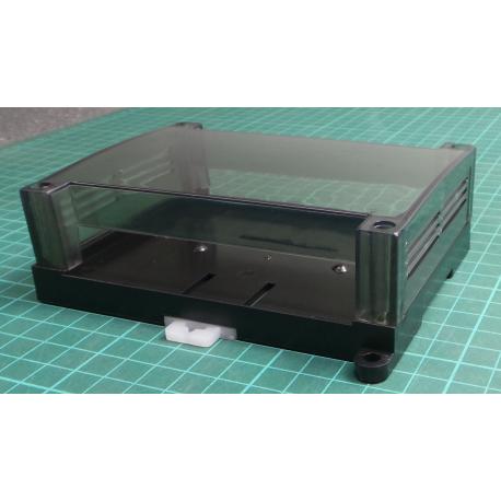 Transparent Cover Mount PLC Din Rail Enclosure Plastic Industrial Electrical Din Rail Enclosure 125x90x40mm
