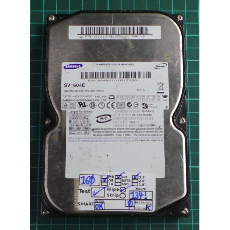 USED, Hard Disk, SAMSUNG, SV1604E, P/N: 1113J1FYB12001, Desktop, IDE, 160GB