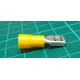Connector: flat, 6.3 mm, 0.8 mm, socket, 4 to 6 mm2, Crimp, yellow