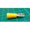6.3 mm Spade Terminal, Female, Yellow, 4-6 mm2