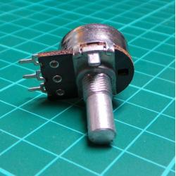 Potentiometer, 470R, Lin, 6mm Solid Shaft, PCB Pins