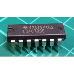 IC: digital, EX-OR, Channels: 4, Inputs: 2, CMOS, THT, DIP14