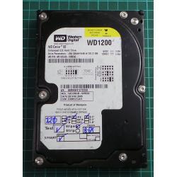 USED, Hard Disk, WD1200JB, WD Caviar, WD1200JB-00REA0, Desktop, IDE ,120GB