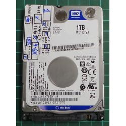 USED, Hard Disk, WD10SPZX, WD Blue, WD10SPZX-21Z10T0, Laptop, SATA, 1TB