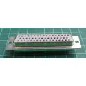 D Type, Female, 50 Pin, SD, Straight Pins