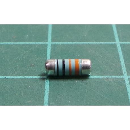 MELF Rezistor pro Povrchovou Montáž, 330 ohm, WRM Series, 250 V, Kovový Film, 400 mW, ± 1%