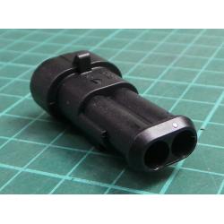 2 Pin Connector Shell, Female, AMP Superseal 1.5, TE 282104-1