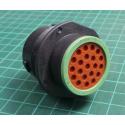 21 Pin Connector Shell, Female, Deutsch HDP24-18-21SN