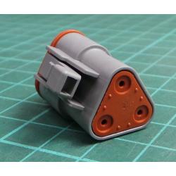 3 Pin Connector Shell, Female, DT Series, Deutsch DT06-3S