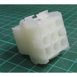 9 Pin Connector Shell, Female, MATE-N-LOK, 6.35 mm, TE 1-480707-0