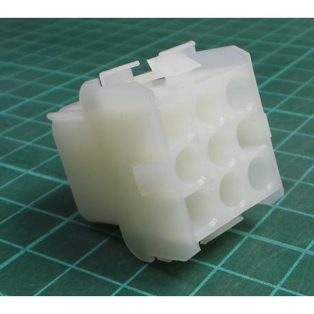 1-480707-0 - Connector Housing, Universal MATE-N-LOK Series, Receptacle, 9 Ways, 6.35 mm, Shell 012
