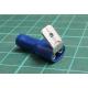 1.5-2.5mm² Blue 6.4mm Nylon Fully Insulated Halogen Free Piggyback Terminals - CIFPB2-6.3