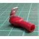 0.5-1.5mm² Red 6.4mm Nylon Fully Insulated Halogen Free Piggyback Terminals - CIFPB1-6.3