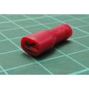 Insulated Spade Terminal, 4.8mm, Female, Red, 0.5÷1mm2
