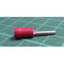 Insulated terminal Pin, Ø: 1.9mm, Red, 0.5÷1.5mm2