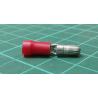 Terminal: round, male, Ø: 4mm, 0.5÷1.5mm2, crimped, for cable, red