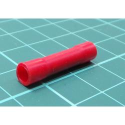 Tip: butt splice, insulated, brass, 0.5÷1.5mm2, tinned, crimped