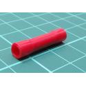 Insulated butt splice, Red, 0.5÷1.5mm2