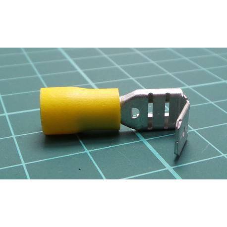 Terminal: flat, 6.3mm, 0.8mm, female/male, 4÷6mm2, crimped, yellow