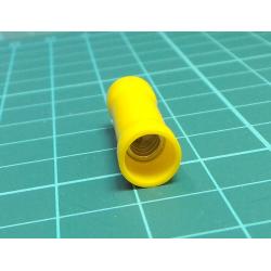 Tip: butt splice, insulated, brass, 4÷6mm2, tinned, crimped, yellow
