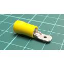Insulated Spade Terminal, 6.3mm, Male, Yellow, 4÷6mm2