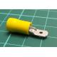 Terminal: flat, 6.3mm, 0.8mm, male, 4÷6mm2, crimped, for cable