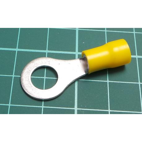 Tip: ring, M8, Ø: 8.4mm, 4÷6mm2, crimped, for cable, insulated
