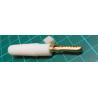 Banana / Croc Clip, Plug, 4mm, White