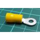 Tip: ring, M4, Ø: 4.3mm, 4÷6mm2, crimped, for cable, insulated