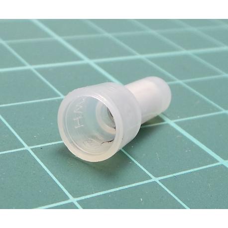 Closed End Splice Connector, Clear, Insulated, Tin 0.5 → 1.5 mm²