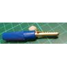 Banana / Croc Clip, Plug, 4mm, Blue