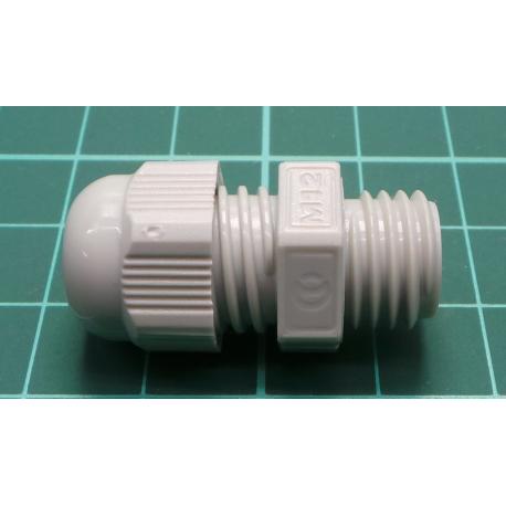 Cable gland, M12, 1.5, IP68, polyamide, grey, UL94V-2, SKINTOP®