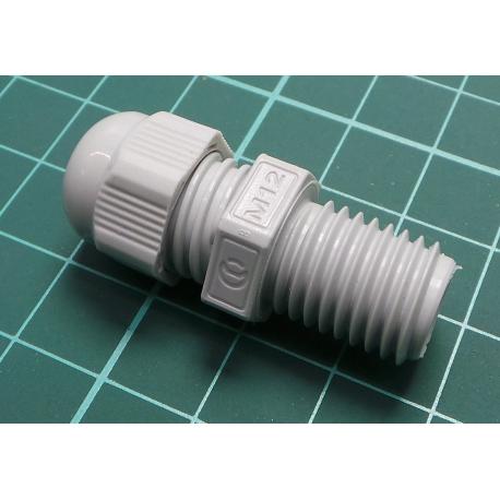 Cable gland, with long thread, M12, 1.5, IP68, polyamide