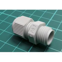 Cable gland, PG7, IP68, polyamide, grey, UL94V-2, SKINTOP®