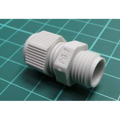 Cable gland, PG7, IP68, polyamide, grey, UL94V-2, SKINTOP®