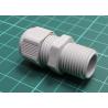 Cable gland, with long thread, M16, 1.5, IP68, polyamide, grey