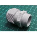 Cable gland, PG16, IP68, polyamide 6, light grey, HELUTOP® HT