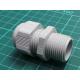 Cable gland, with long thread, M16, 1.5, IP68, polyamide, grey