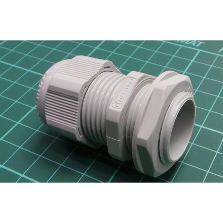 Cable gland, with long thread, M25, 1.5, IP68, polyamide